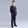 Children's Plus Size Striped Korean Suit Set for Boys - Flower Boy Wedding & Performance Outfit