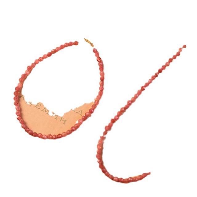 Изысканный браслет из розового турмалина ручной работы для женщин - Натуральные кристальные украшения с бусинами