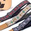 Guitar Straps Embroidered String Instrument Musical Accessories Band Playing Accessories Vintage Style Embroidery Guitar Parts