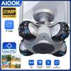 AIOOK 4 Lens WiFi Camera HD 20MP Outdoor Waterproof Security Camera Sports Tracking Night Vision CCTV Two-way Intercom IP Camera