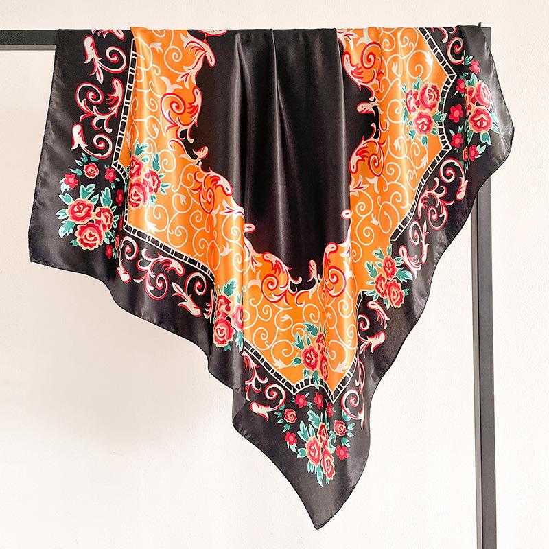 90 * 90 см новый шелковый шарф женский весенне-летний декоративный шарф солнцезащитный дорожный платок осенне-зимний шарф тонкий выпуск