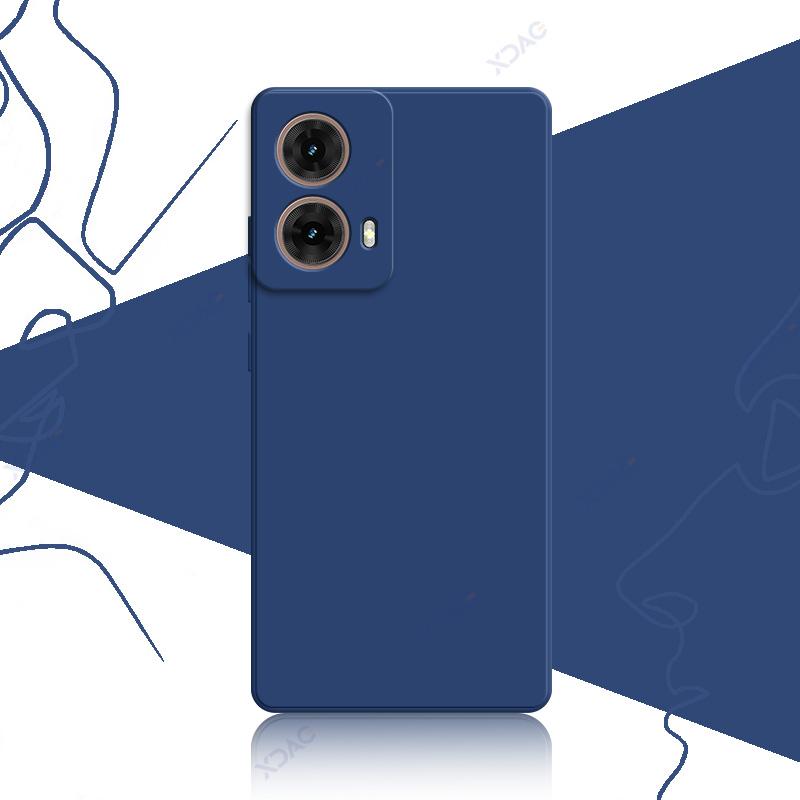 Чехлы для мобильных телефонов Motorola Moto G85 MotoG85 5G 360 Мягкие роскошные квадратные жидкие силиконовые задние крышки водонепроницаемые сумки