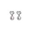 Элегантные серьги с голубым жемчугом в форме сердца для женщин - 2025 г., модный, высококачественный, универсальный дизайн