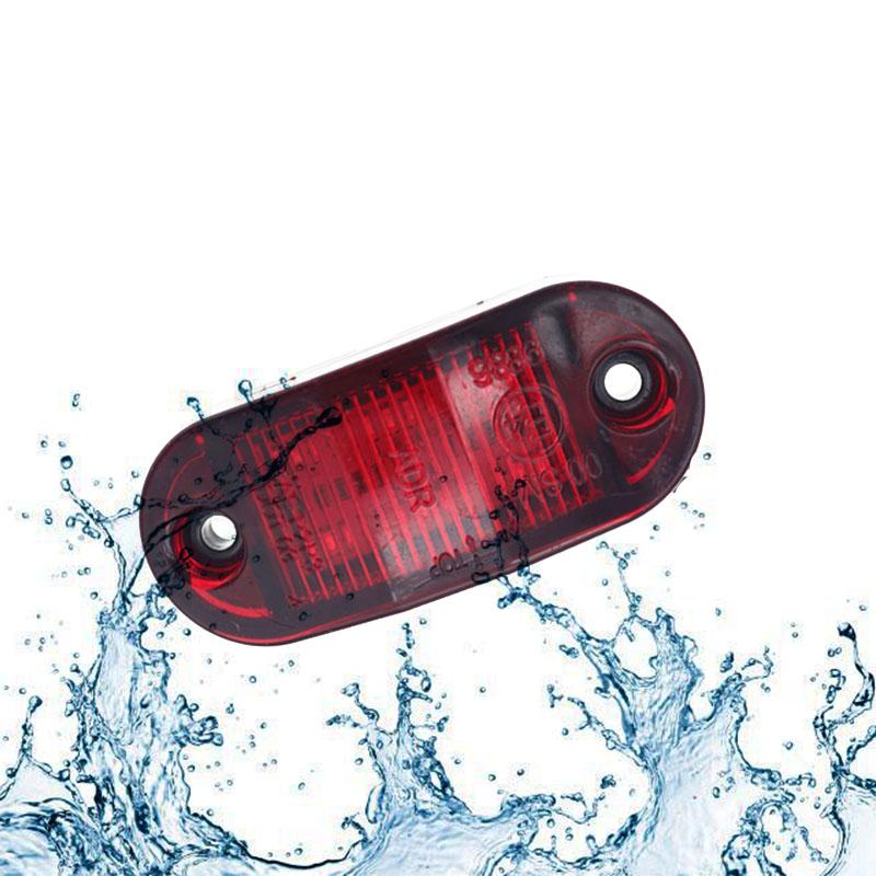 2Pcs 6LED Side Marker Lights Car External Lights 12V / 24V Warning Tail Light Auto Trailer Truck Lorry Lamps For Car Accessories