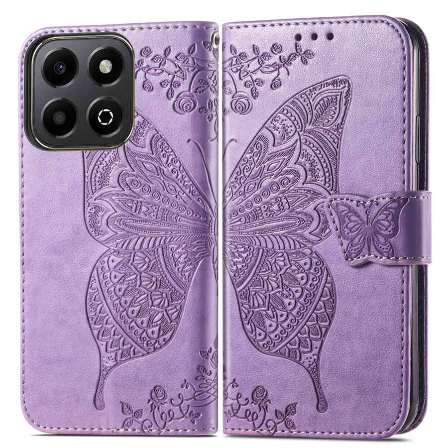 Кожаный чехол-книжка с узором «Бабочка» для Huawei Nova 13i Y63 Y73 13 14 Pro Honor X9D X7D X6C Чехол-кошелек Capa Coque