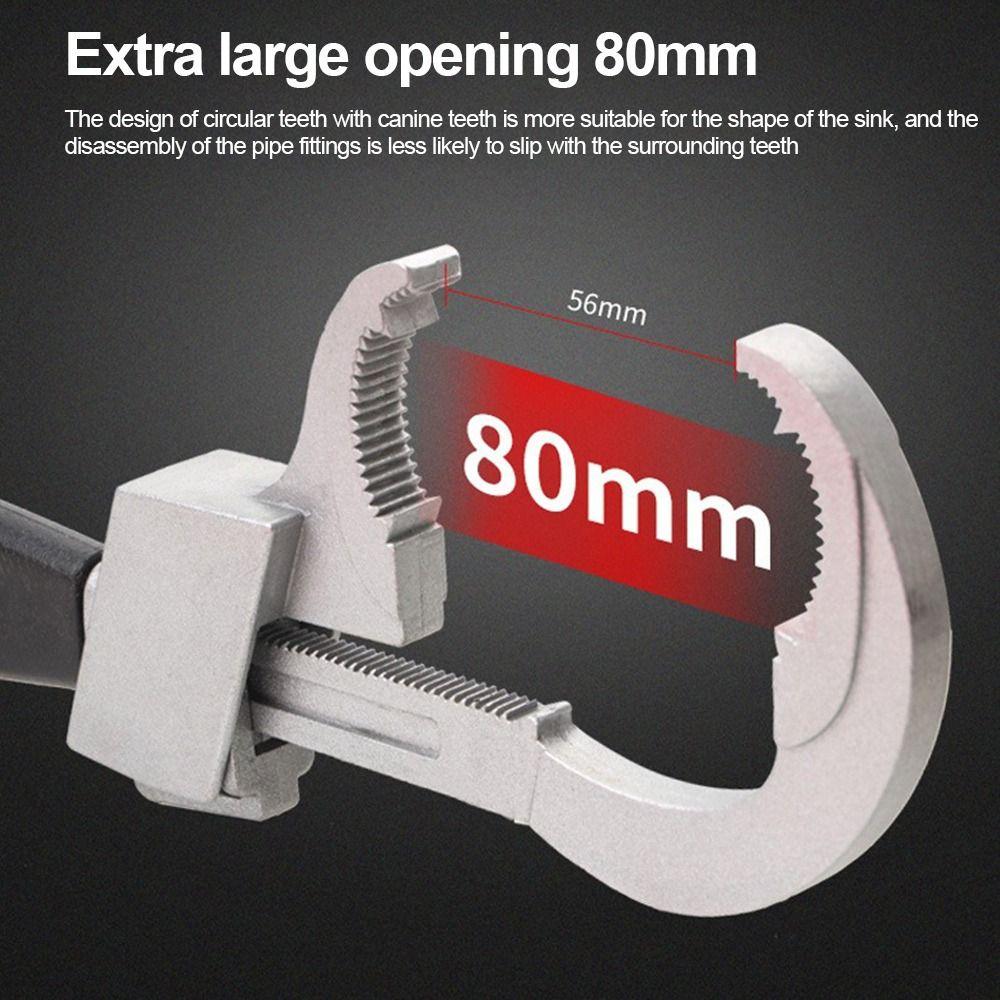Aluminium Alloy Adjustable Wrench Adjustable Design Bathroom Wrench Sink Spanner Bathroom Repair
