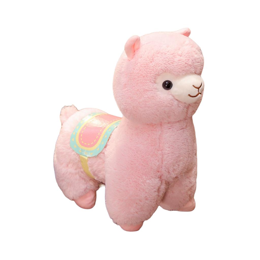 3550Cm Stuffed Saddle Alpaca Doll Plush Toy Purple Pink White Sheep Fuzzy Standing Grassland Cartoon Animal Gift
