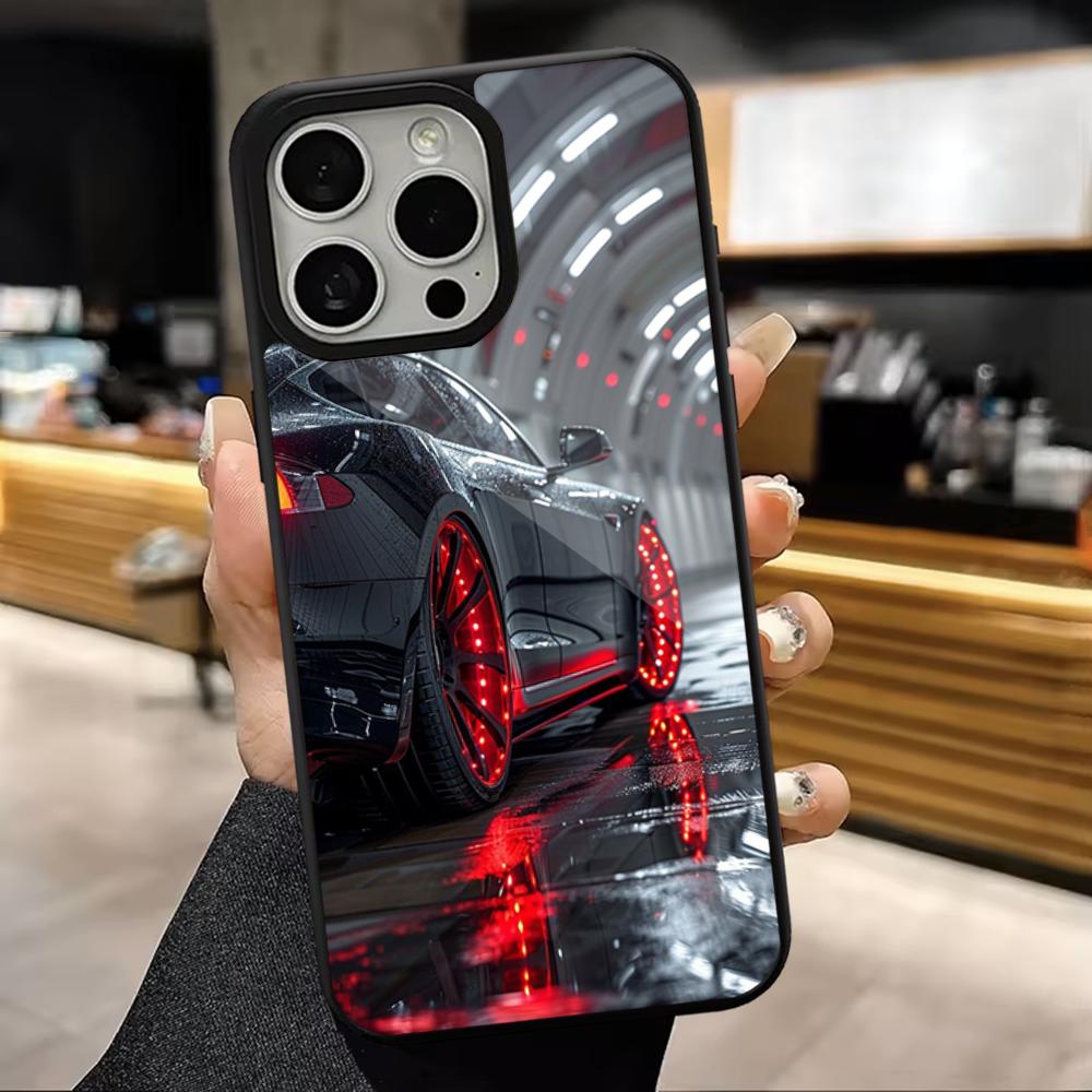 Спортивный чехол для телефона с изображением автомобиля T-Tesla Для iPhone 16,15,14,13,12,11,Pro,Max,Plus,Mini,Magsafe, Магнитный чехол для беспроводной зарядки