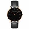 LECKY Men's Hannah Martin Watch, Simple Fashion Casual Business Watch with Japanese Quartz Movement, 40mm Dial, Genuine Leather Band, Unisex