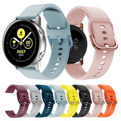 Ремешок для часов 20 мм силиконовый ремешок для Samsung Galaxy Watch 3/4/5 Active 2 сменный ремешок для часов Samsung Gear S2 Classic Smart Watch Band
