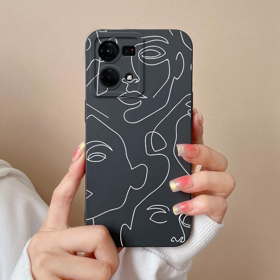 Чехол для OPPO Reno7 7 Lite Pro 7Z Креативный Мягкий Жидкий Силикон Полная Защита Ударопрочный Задняя Крышка Телефона для OPPO Reno 7 Z Pro