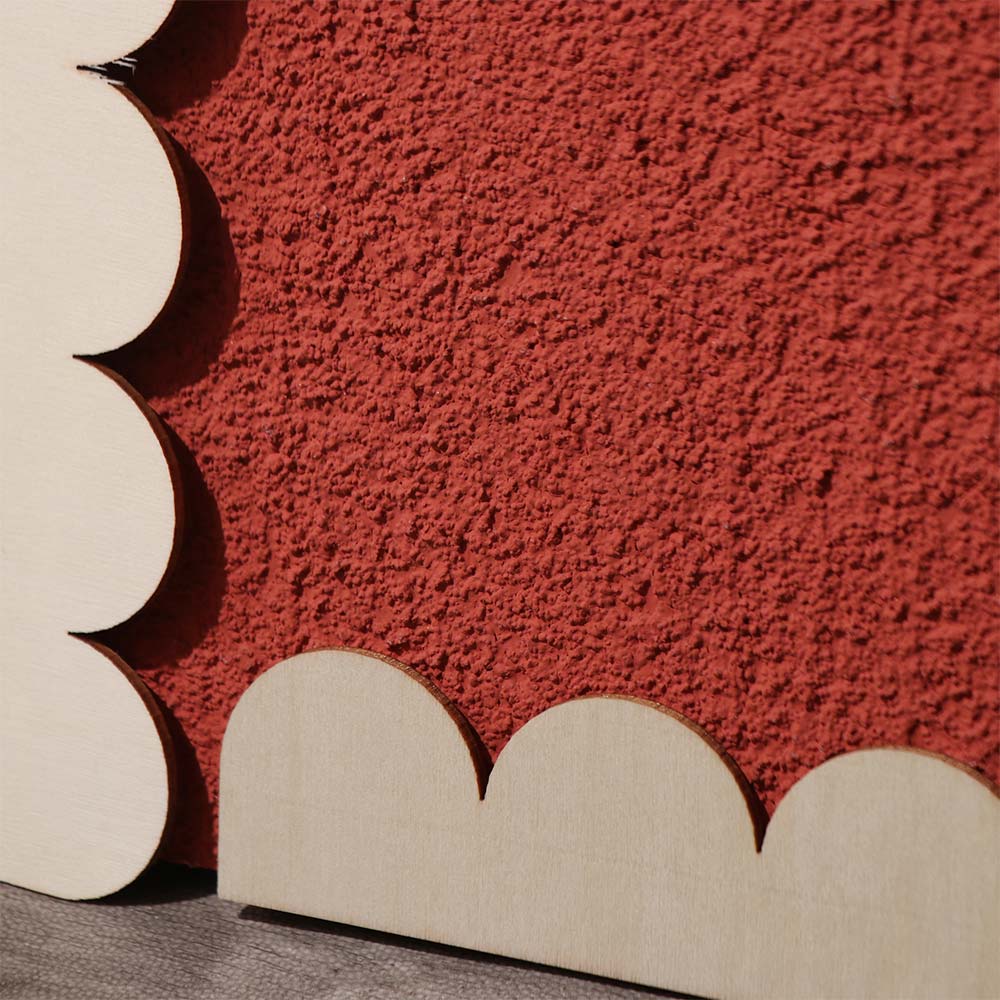 6pcs Unfinished Fan-shaped Wooden Frame Vintage Cabinet Frame DIY Crafts Frame Crafts Making