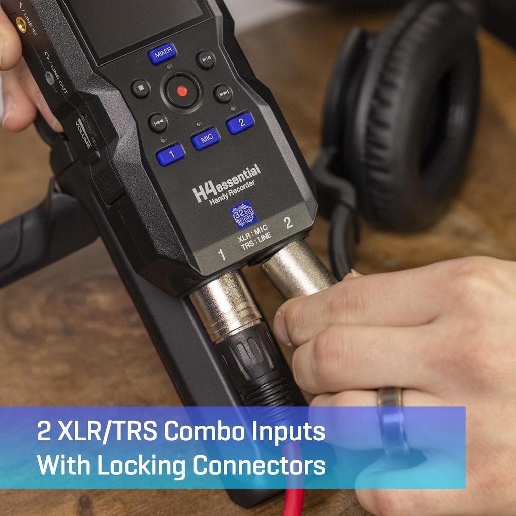 ZOOM H4essential Handy Recorder Black 32bit Float 4 Track Timecode Подкаст Музыкальный инструмент Выступление ASMR Интервью Специальные возможности