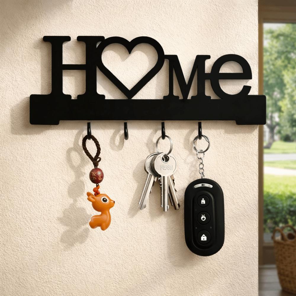 Heart Shaped Key Holder Iron Material Key Wall Hook Wall Mounted Key Holder  Living Room