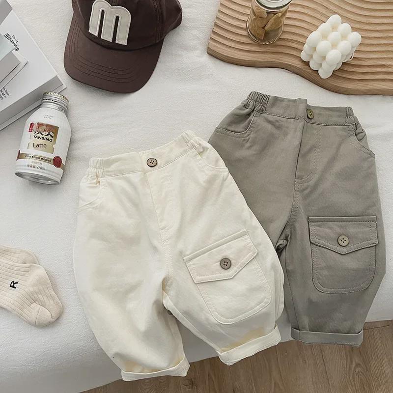 Boys' Korean-Style Casual Pants - Lightweight Spring & Autumn Baby Trousers
