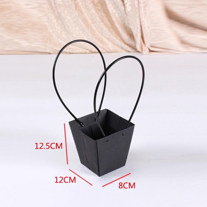 Главная Цветочная крафт-бумага для упаковки цветов Водонепроницаемая подарочная трапециевидная сумка