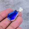 Tanzanite Quartz Gemstone Handmade 925 Steling Silver Jewelry Pendant 1.58" M-377