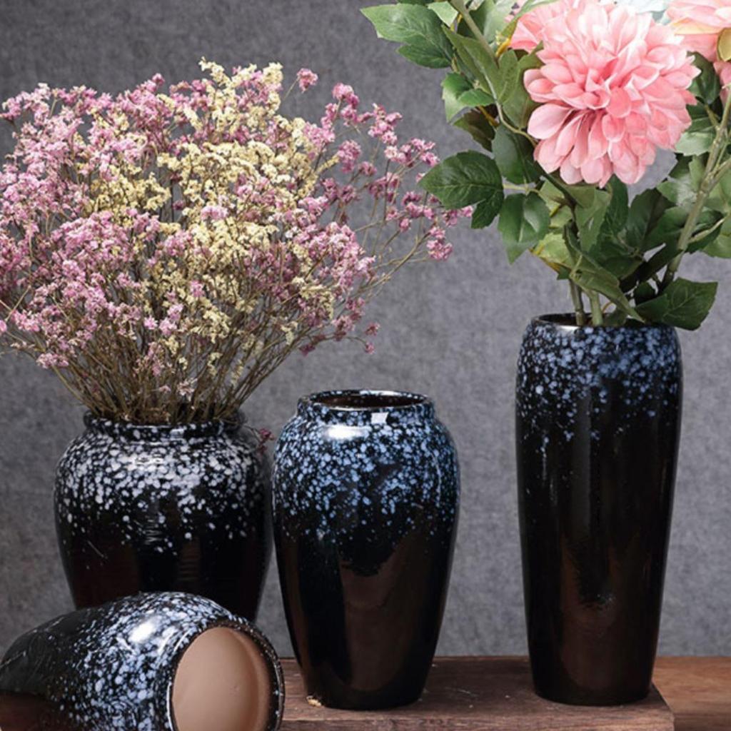 Европейская минималистичная керамическая напольная ваза для гостиной - Икебана и сухоцветы