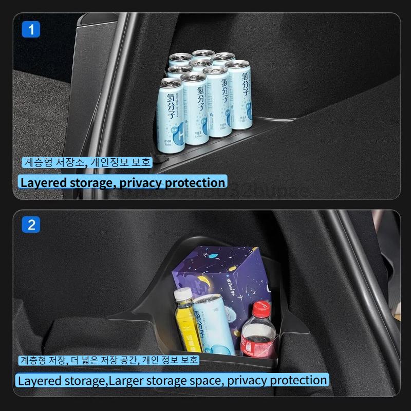 Xiaomi For Tesla New Model YL Launch 2026 Car Trunk Side Storage Box Cover Plate Organizer Car Trunk Side Storage Box Refit Accessories