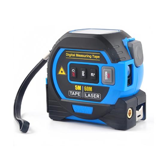 Измерительная лента Инфракрасный измерительный инструмент с самоблокирующимся устройством Цифровой дисплей Точное измерение Компактный размер Портативный измерительный инструмент 3-в-1