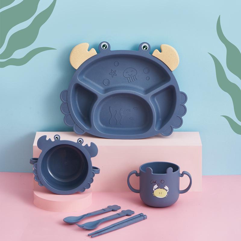 Dinosaur-Themed Children's Dinnerware Set: Divided Plate, Bowl, and Cutlery for Boys Aged 4-6