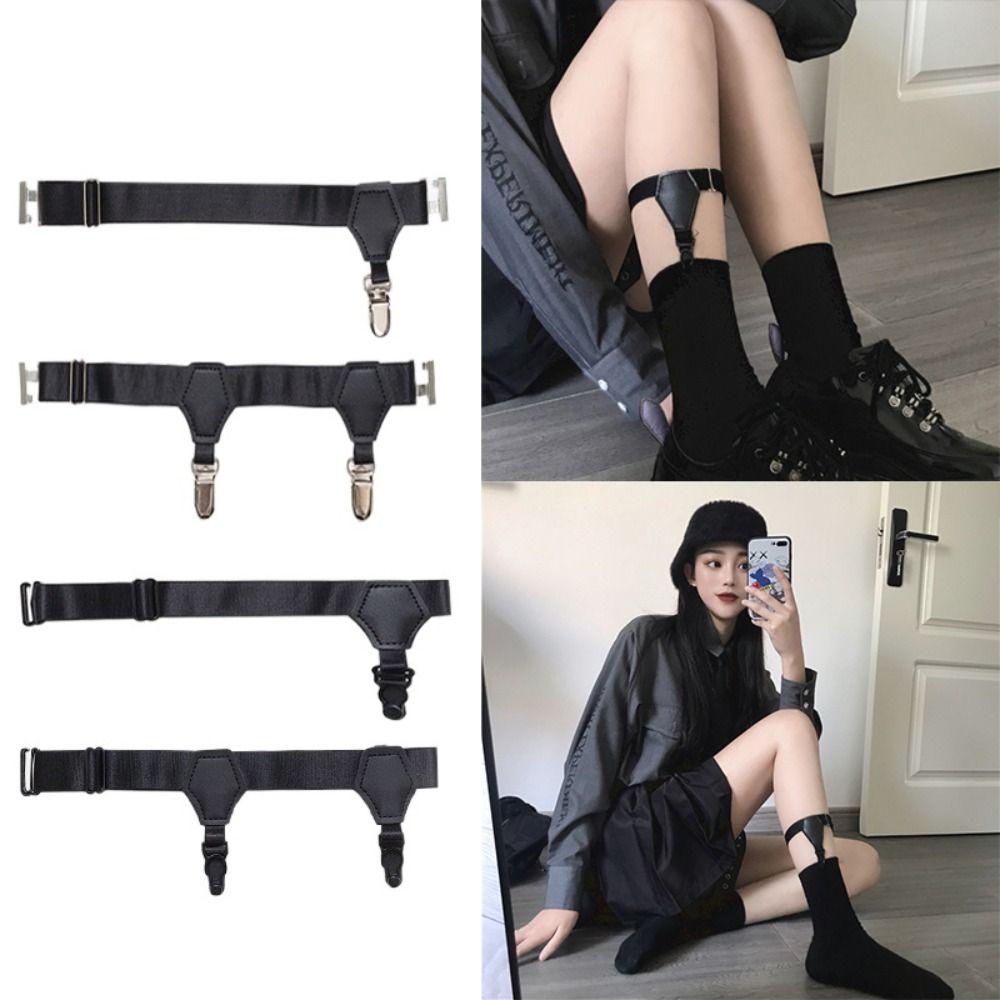 1 пара регулируемых подвязок, нескользящие зажимы, подвязки, подтяжки для ног, подтяжки для женщин и мужчин