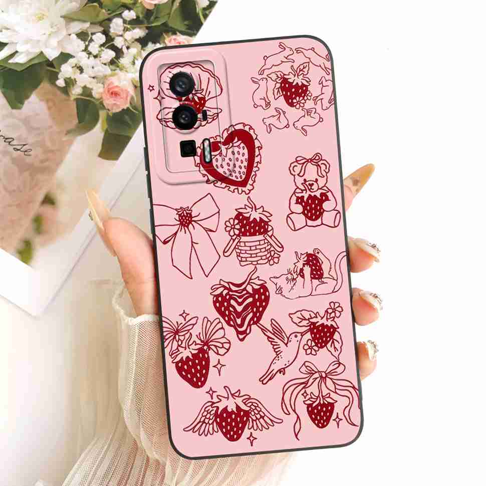 Simple Design For Redmi K60 5G Case Cat Butterfly Silicone Back Cover For Redmi k60 K60 Pro 5G 22127RK46C Phone Cases Bumper