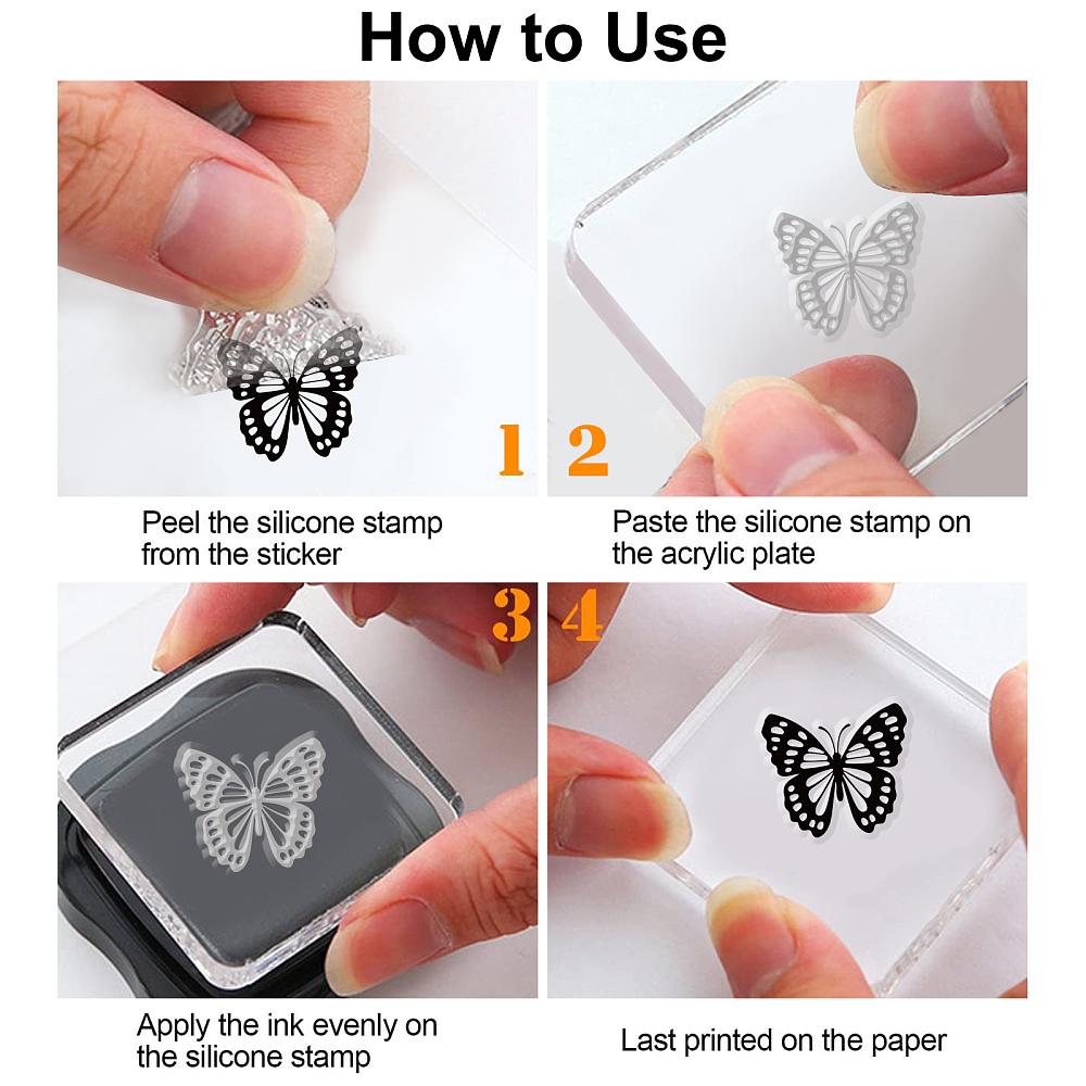 PVC Plastic Stamps for DIY Scrapbooking Photo Album Decorative Cards Making Stamp Sheets Film Frame Floral Pattern 210x148x3mm