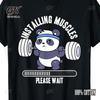 Funny Panda Installing Muscles Please Wait Cotton T Shirt Men's Workout Gym Graphic Tees Humorous Fitness Motivation T Shirts
