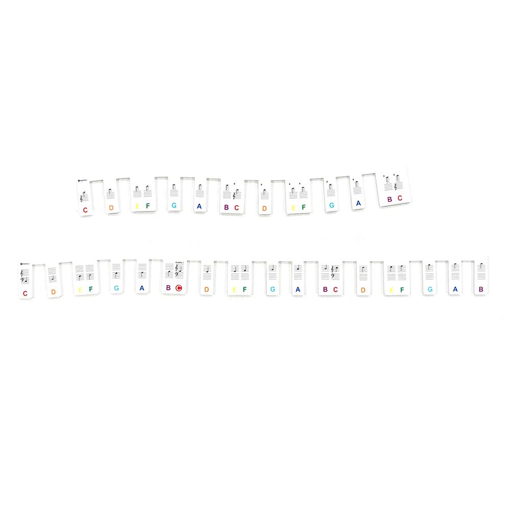 61-клавишная клавиатура фортепиано, коврик для музыкальных заметок, коврик из силикагеля, съемная клавиатура фортепиано, этикетки для заметок на палец