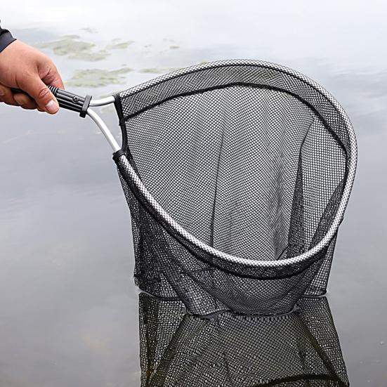 Fishing Landing Net Strong Load-bearing Catch Fish Aluminum Alloy Handle Round Fishing Brail for Outdoor Fishing