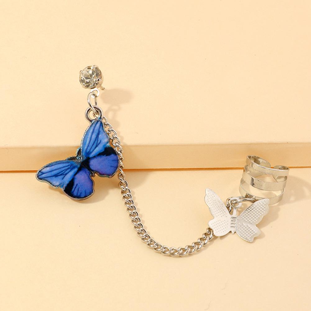 Цепь-серьга с бабочками. 1 шт