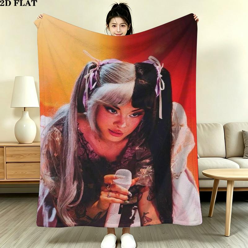 Melanie Martnez Print Flannel Blanket, High quality Comfortable for All Seasons, Home Decor, Warmth and Comfort, Perfect for Christmas Gifts