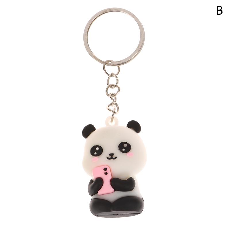 Милый мультяшный брелок для ключей в виде панды, подвеска для автомобиля, сумка, брелки для женщин, ювелирные изделия, подарок, милый брелок для ключей в виде панды, аксессуары