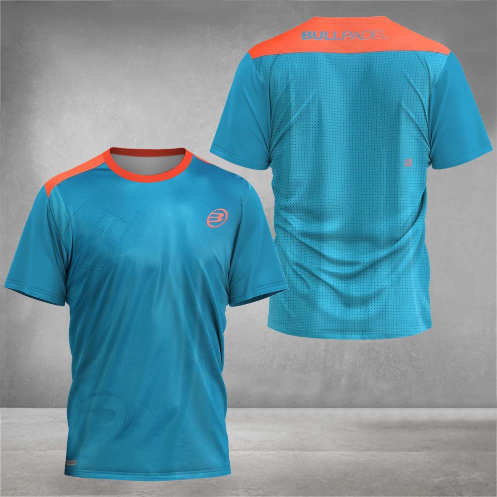 Летний бутик Padel Элементный принт Быстросохнущая Футболка с коротким рукавом Модная мужская теннисная одежда Мужская фитнес спортивная дышащая футболка