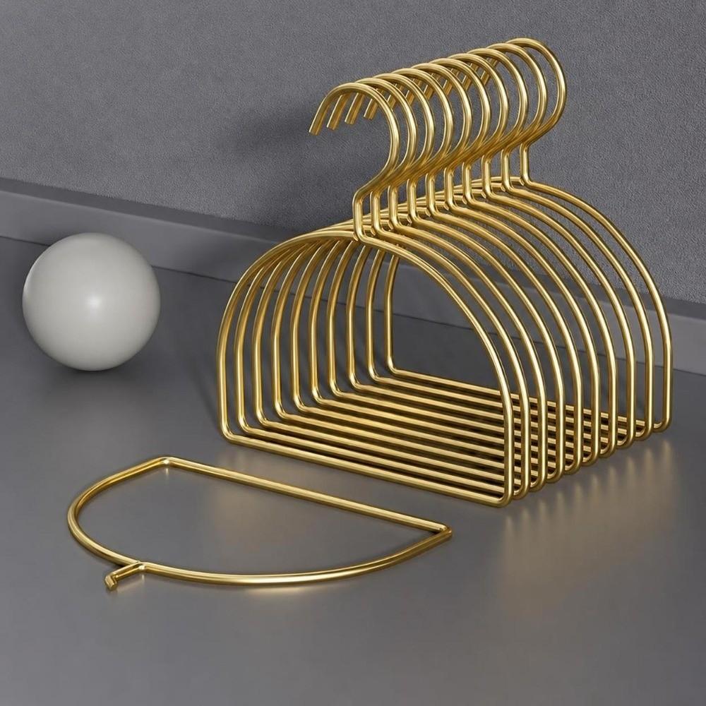 Gold Clothes Rack Half Round Tie Hooks Multi-function Scarf Hangers for Adult Kids