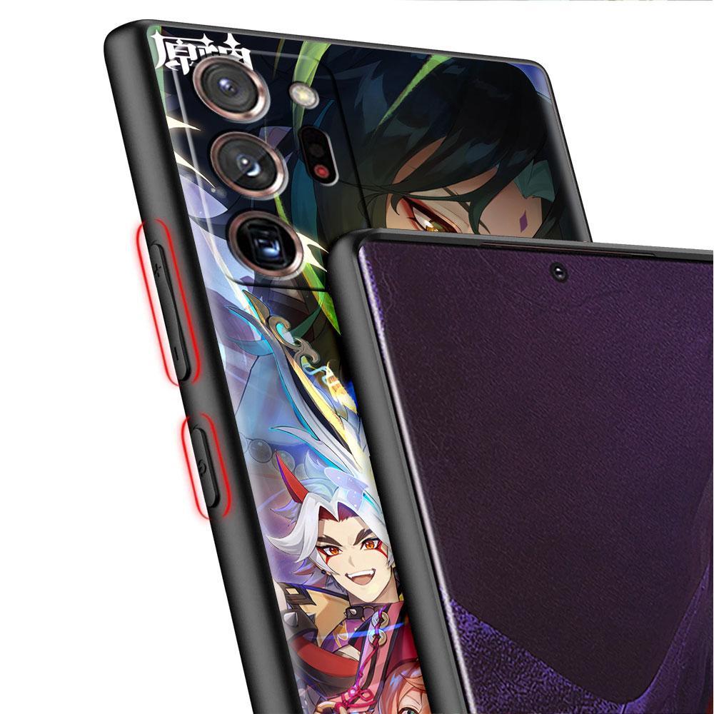 Мягкий чехол для Samsung Galaxy Note 20 Ultra 10 Plus Lite A50 A70 A20 A40 A20e 9 8 A60 A10e Funda Phone Cover Genshin Impact Shell