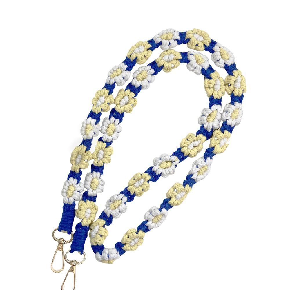 Бохо Цветочный Богемный Брелок-Ремешок Милый Брелок для Телефона Цветок Ромашки Макраме Брелок Кошелек