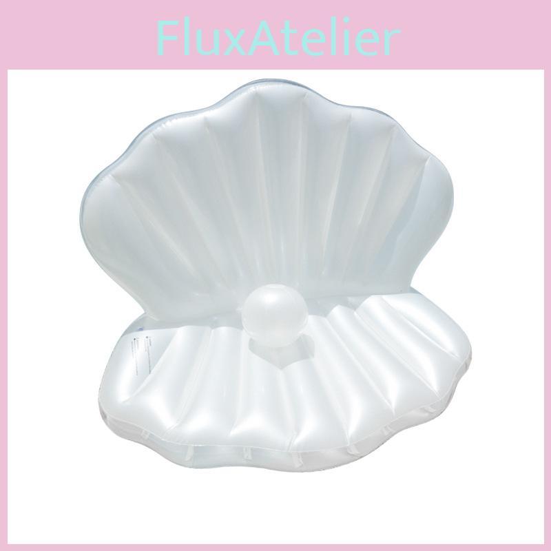 Белая жемчужина русалка водный плавающий матрас взрослый шезлонг из ракушки ПВХ материал