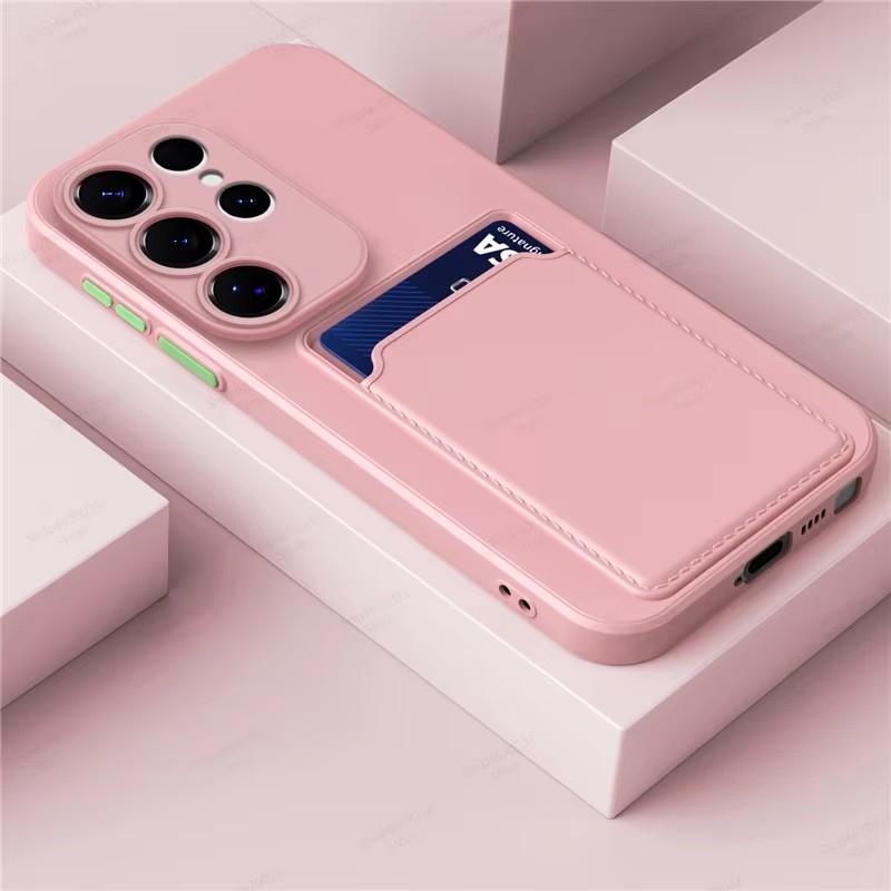 Мягкий силиконовый чехол-кошелек с задней крышкой для Samsung Galaxy S26 S25 S24 S23 S22 S21 Ultra Plus FE Edge с держателем для карт