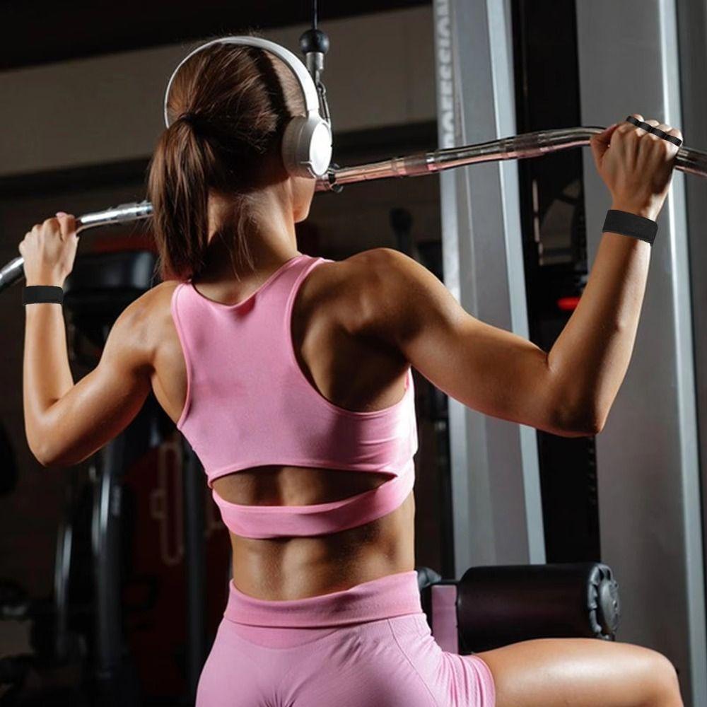 1 pc/ pair Ergonomic Shape Weight Lifting Grips Anti-Slip Grips Barbell Exercises