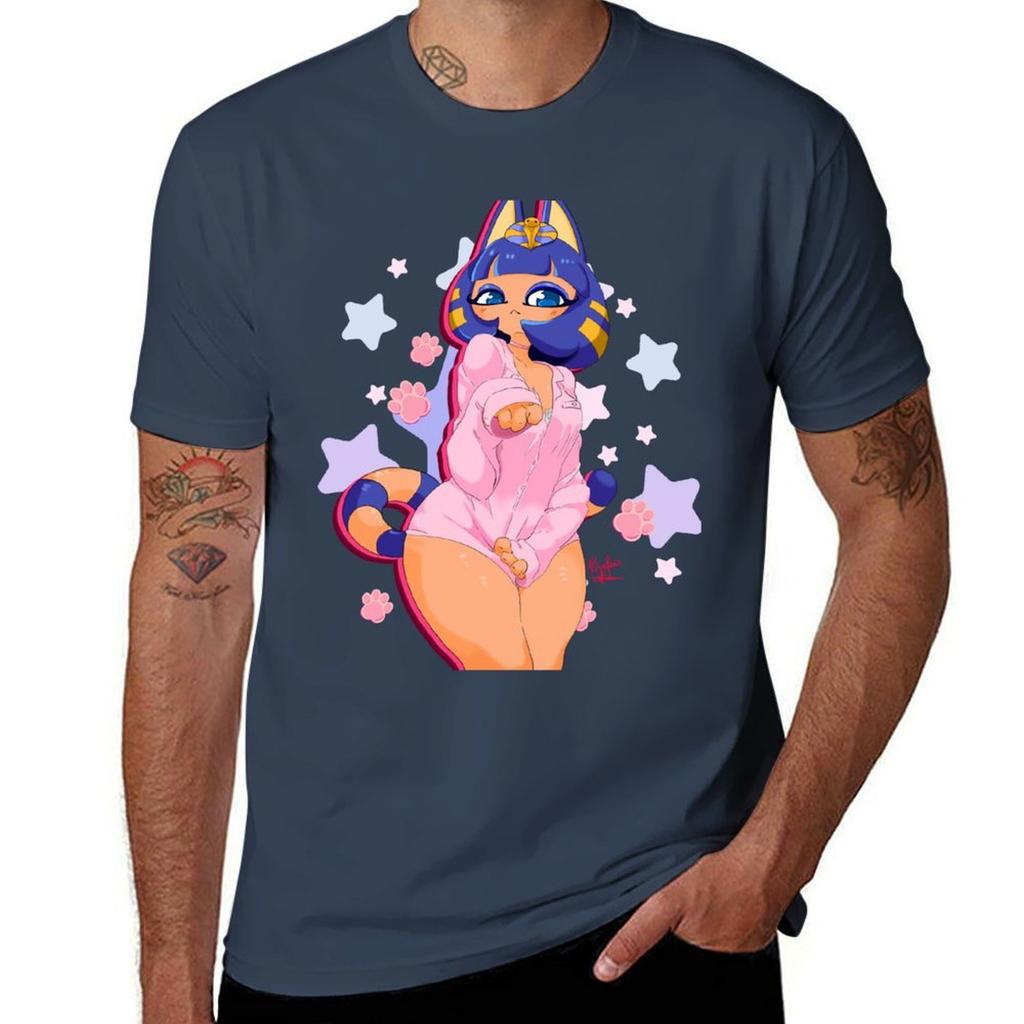 ankha TShirt Basic Solid Color Short Sleeve TShirt