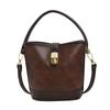 IELGY Women's Retro Simple Bucket Bag, Niche Diagonal Span Shoulder Bag