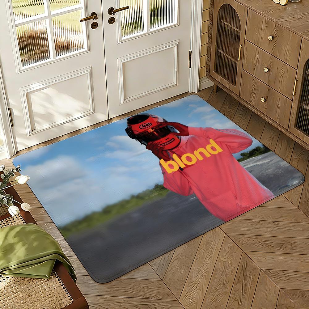 A-Frank Ocean Blond Floor Mat Soft Thickened Absorbent Non-Slip Bedroom Living Room Door Mat Home Decor Flannel Rugs