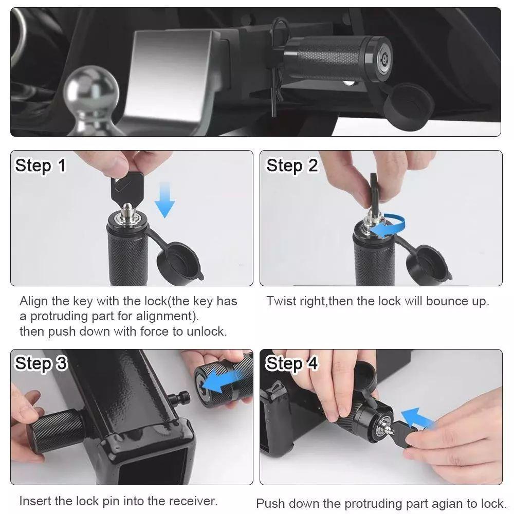 Anti-theft Trailer Hitch Lock 5/8 Inch Receiver Pin Sturdy Tow Coupling Security Device Portable Auto Accessories Gear
