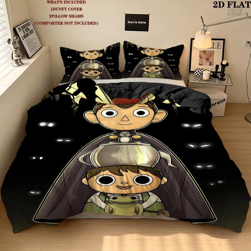 Over the Garden Wall Pattern Bedding Home Decoration Birthday Gift ( 1 duvet cover + 2 pillowcase, without core),fan merchandise.
