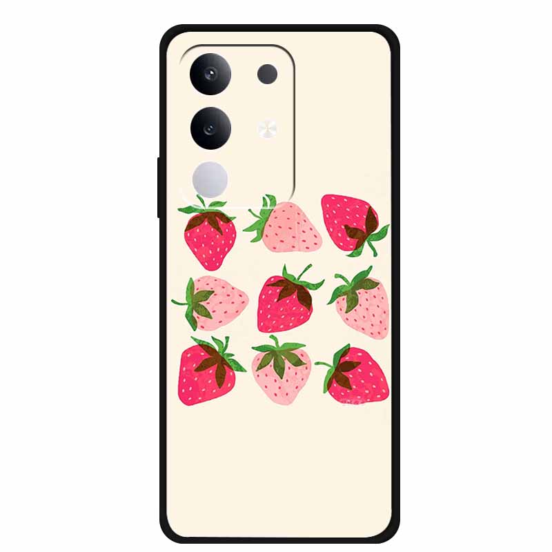 For vivo T4x Cover Silicone TPU Phone Case Funda for vivo T4x 5G V2437 Black Back Bumper Soft Protector Cartoon Anime Cute Capa
