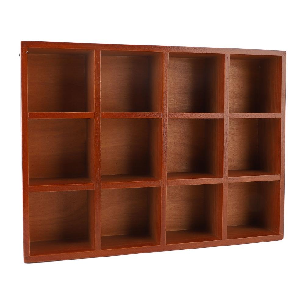 Decorative Wood Desktop Organizer Solid Wood Wooden Storage Stationery Holder Office