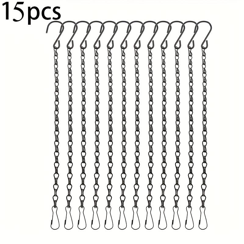15Black hanging chains are suitable for hanging bird feeders, signs, blackboards, baskets, flower pots, lanterns, wind chimes, and garden plant