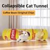 Игрушки-туннели для кошек, туннель-бур для кошек, прямая трубка для кофейных зерен, складные интерактивные игрушки для кошек «прятки и поиск», товары для животных